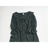 Short Sleeve Chiffon Shirt Ruffled Half Sleeve Lolita Blouse