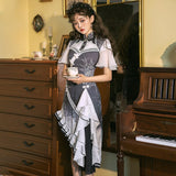 Lonely Crane Crows ~ Chinese Style Retro Lolita Dress