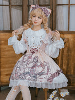 Maide Rahmen ~ Sweet Overall Skirt Short Lolita SKirt by Yomi