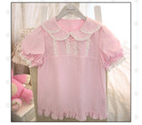 Pre-order ~ Sweet Milk ~ Short Sleeve Lolita Blouse by Alice Girl