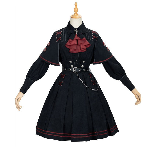 Military Officer ~ Cool Lolita JK Uniform Skirt and Shirt Set by YLF