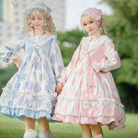 Pasture Story ~ Sweet Printed Casual Dress Long Sleeve Lolita Dress