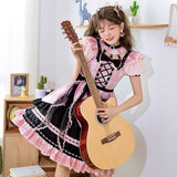 Tsubaki Sakura  ~ Sweet Plaid Lolita Dress Short Sleeve Party Dress by YLF