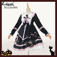 Gothic Lolita Dress ~ Magic House ~ Pointed Collar Long Sleeve Halloween Costume