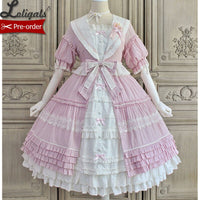 Blooming Sunflowers ~ Sweet Short Sleeve Lolita Dress Classical Party Dress by Alice Girl ~ Pre-order