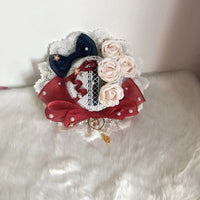 Sweet Mini Top Hat Rosettes Fascinator Hair Clip with Bow