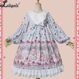 Tea Party in Forest ~ Sweet Printed Long Sleeve Lolita Dress by Infanta