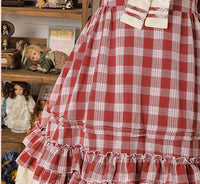 The Rhine River ~ Classic Sailor Collar Long Sleeve Plaid Lolita Dress by Strawberry Witch
