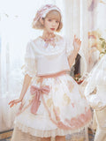 Crystal Sugar & Cat  ~ Sweet Lolita Skirt & Short Sleeve Blouse Set by Yomi