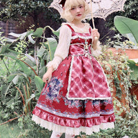 Miss Red ~ Sweet Printed Lolita JSK Dress by Infanta
