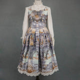 Dusk of the Gods ~ Vintage Printed Lolita JSK Dress by Miss Point ~ Custom Tailored