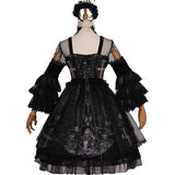 Skull & Butterfly ~ Gothic Sheer Sleeve Lolita Dress Gorgeous Party Dress by YLF
