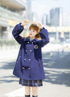 Brave Sailor ~ Preppy Style Double Breasted Wool Coat for Women