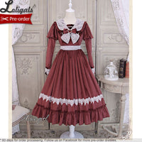 Pre-order ~ Afternoon Memory ~ Vintage Long Sleeve Lolita Dress By Alice Girl