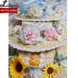 Sunflower ~ Sweet Lolita Straw Hat Beautiful Sunhat by Alice Girl ~ Pre-order