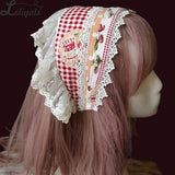 Strawberry & Plaid ~ Sweet Lolita Hairband by Infanta