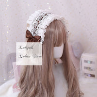 The Goddess of Love ~ Sweet Lolita Headband Ruffled Lace Hairband with Clip