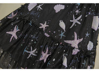 Star Fish & Shells ~ Sweet Printed Lolita JSK Dress Sleeveless Midi Party Dress