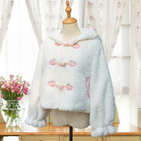 Fluffy Rabbit Ear JK Coat Short Cute Women's Jacket