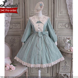 Pre-order ~ Rose Poem ~ Elegant Embroidered Long Sleeve Lolita Dress by Alice Girl