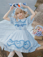 Alice Rabbit ~ Sweet Plaid Dress Lolita Casual Dress by Yomi