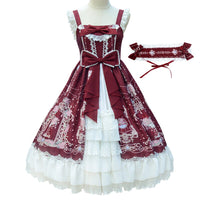 Flowery Fairyland ~ 2020 Vintage Printed Sleeveless Lolita Dress Midi Party Dress