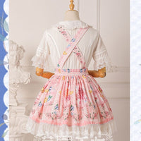 Berries & Flowers ~ Sweet Lolita Skirt Printed Salopette Dress ~ Pre-order