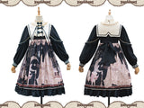 Forest Theater ~ 2021 Sweet Lolita Dress Long Sleeve Party Dress w. Detachable Pointed Collar