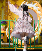 Leopard Kitten ~ Cute Fluffy Long Sleeve Lolita Dress