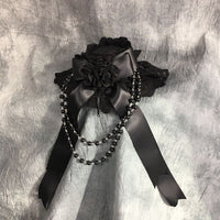 Gothic Mini Top Hat Black Fascinator Headpiece for Halloween