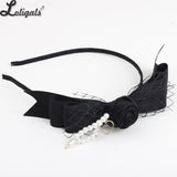 Sweet Black Mini Top Hat Cute Lolita Headpiece