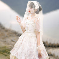 The Night Song ~ Elegant Lolita Wedding Dress Printed JSK Dress by YLF
