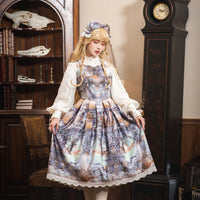 Dusk of the Gods ~ Vintage Printed Lolita JSK Dress by Miss Point ~ Custom Tailored