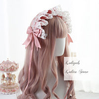 Angel's Street ~ Sweet Lolita Hairband Ruffled Headpiece with Bow