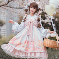 Doggies & Doughnuts ~ Sweet Lolita JSK Dress Midi Party Dress