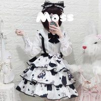 Milk Candy ~ Sweet Short Lolita Skirt Printed Suspender Skirt