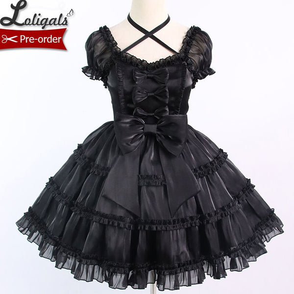 Pre-order ~ Girls' Party ~ Sweet Mini OP Lolita Dress with Bow Train by Alice Girl