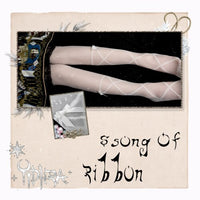 Song of Ribbon ~ Sweet White Summer Tights Lolita Thigh High Stockings by Yidhra