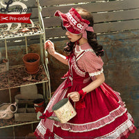 Pre-order ~ Margaery's Afternoon Tea ~ Classic Plaid Lolita Bonnet by Alice Girl