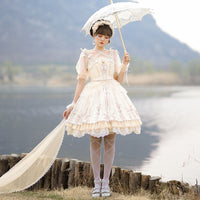 The Night Song ~ Elegant Lolita Wedding Dress Printed JSK Dress by YLF