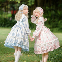 Pasture Story ~ Sweet Printed Casual Dress Long Sleeve Lolita Dress
