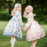 Pasture Story ~ Sweet Printed Casual Dress Long Sleeve Lolita Dress