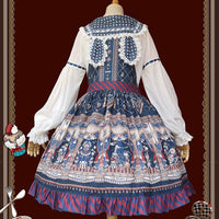 Sweet Lolita Chiffon Blouse Long Sleeve White Top with Polka Dot Rabbit Ear Collar