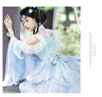 Princess Fuyang ~ Royal Style Lolita JSK Dress Cold Shoulder Party Dress