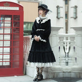 Romantic Encounter ~ Elegant Long Sleeve Velvet Dress Classic Lolita Dress