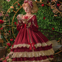Miss Betty ~ Vintage High Waisted Lolita Dress Sailor Collar Party Dress