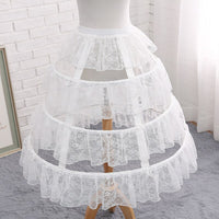 Adjustable Hoop Petticoat Crinoline Lace Underskirt