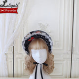 Strawberry & Plaid ~ Sweet Lolita Bonnet Hat by Alice Girl ~ Pre-order