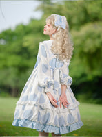Pasture Story ~ Sweet Printed Casual Dress Long Sleeve Lolita Dress