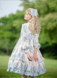 Pasture Story ~ Sweet Printed Casual Dress Long Sleeve Lolita Dress